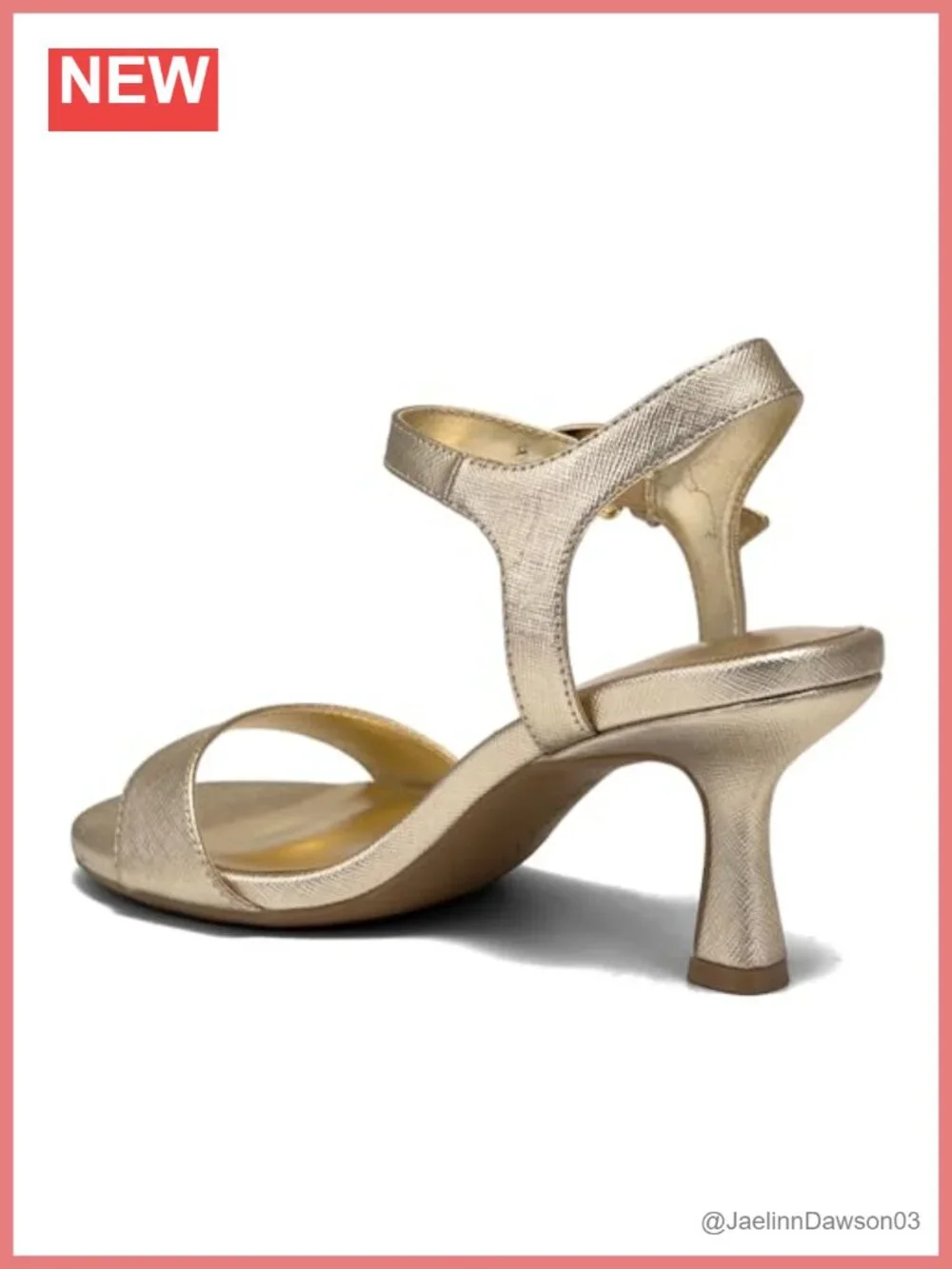 Aerosoles Divia Heeled Sandals Saffiano Spool Heel Ankle Strap Memory Foam
